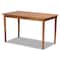 Baxton Studio Arvid Mid-Century Modern Tan Faux Leather and Walnut Brown Finished Wood 5-Piece Dining Nook Set 175-10837-10838-10839-9305-Zoro - alternate 2